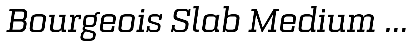 Bourgeois Slab Medium Italic